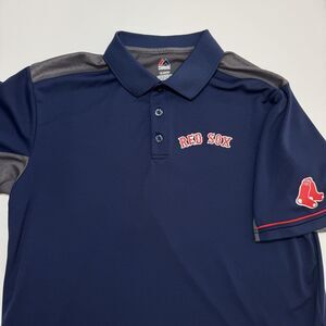 Boston Red Sox Shirt‎ Men's XL Blue Short Sleeve Majestic Golf Polo MLB 2013